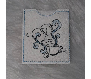 2€ ZUSATZTÜRCHEN 18. Dezember - Stickserie - ITH Teebeutel Verpackung